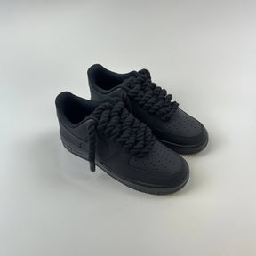 Rope Air Force 1 - Matte Black - No Sauce The Plug