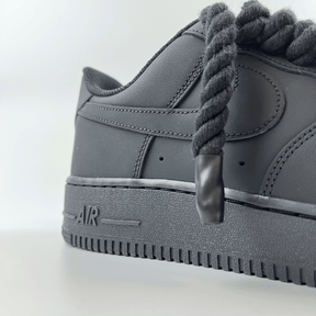 Rope Air Force 1 - Matte Black - No Sauce The Plug