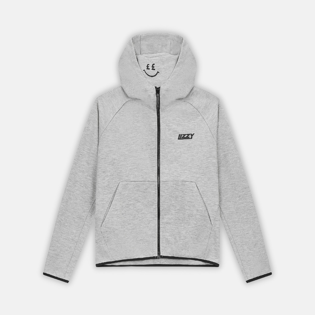 Lizzy Road Tech Hoodie - Grey - No Sauce The Plug