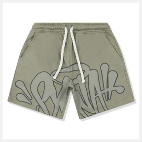 Syna T-shirt & Shorts Logo Set - Sage - No Sauce The Plug