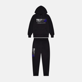Trapstar Chenille Decoded 2.0 Hooded Tracksuit - Black/Dazzling Blue - No Sauce The Plug