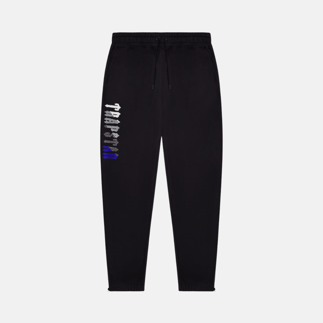 Trapstar Chenille Decoded 2.0 Hooded Tracksuit - Black/Dazzling Blue - No Sauce The Plug