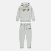 Trapstar Chenille Decoded Tracksuit - Grey & Orange - No Sauce The Plug