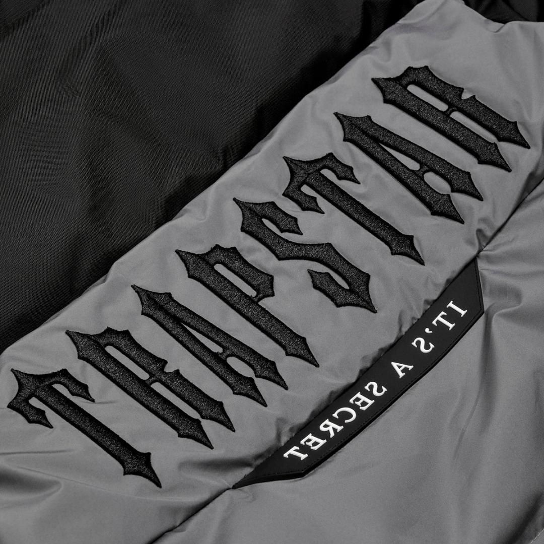 Trapstar Decoded AW23 Puffer - Black/Grey - No Sauce The Plug
