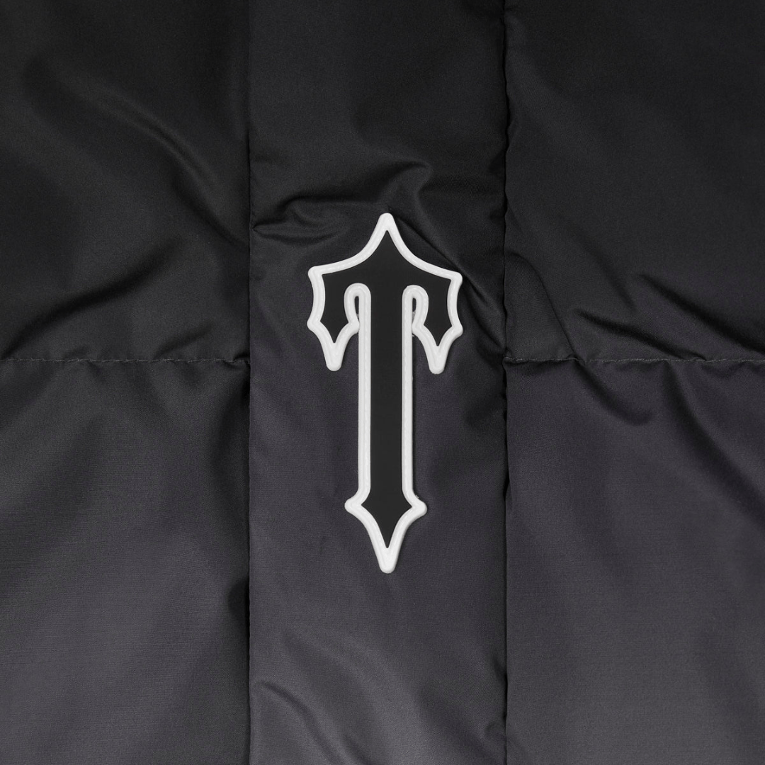 Trapstar Irongate Hooded Puffer AW23 Jacket - Black Gradient - No Sauce The Plug