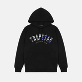 Trapstar Global Ties Hoodie - Black/Blue - No Sauce The Plug