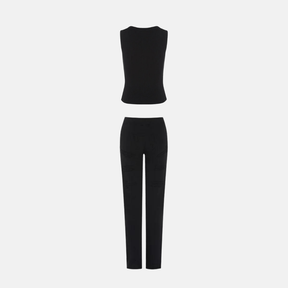 Trapstar Women's Irongate Lace Up Vest And Joggers Set - Black - No Sauce The Plug
