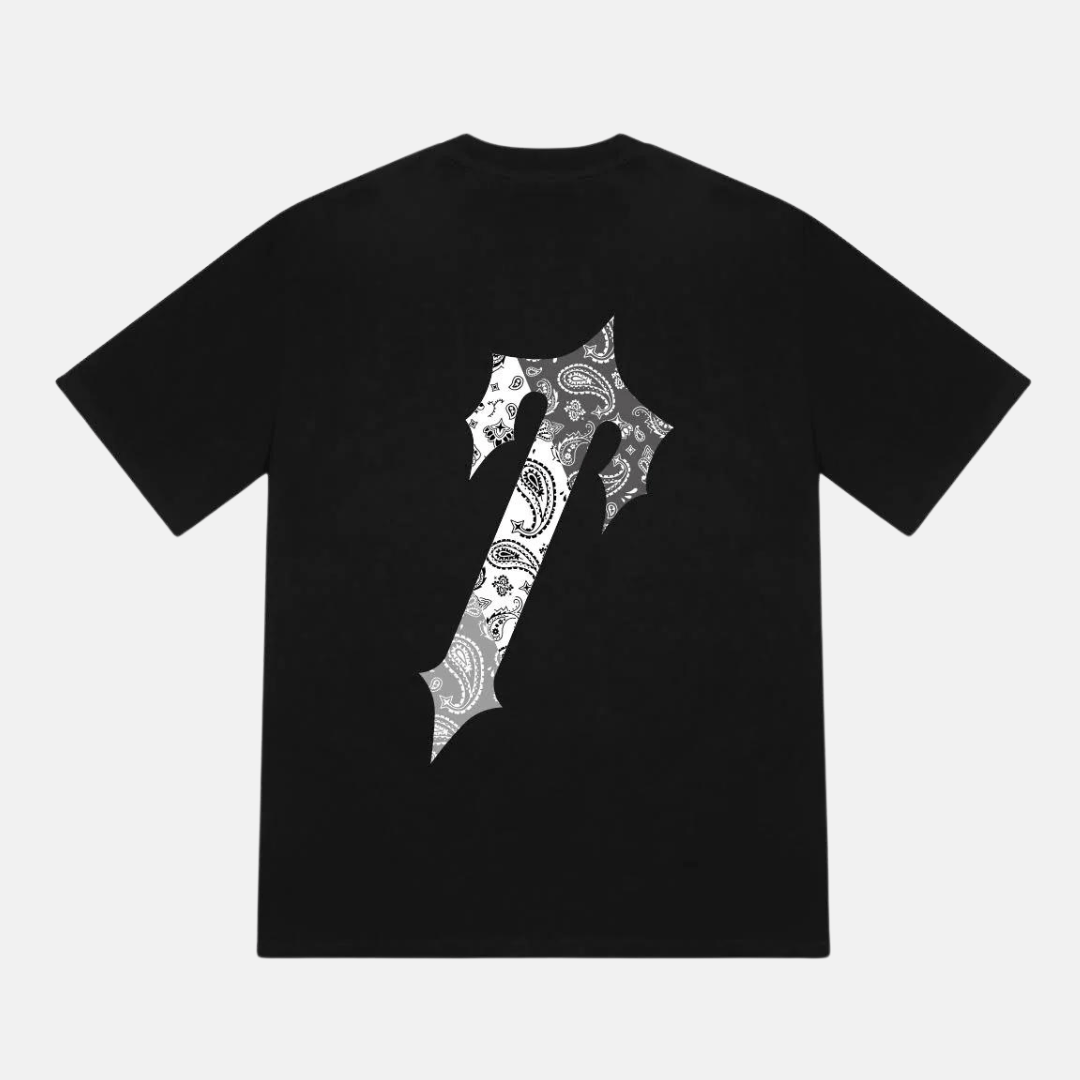 Trapstar Decoded Paisley Monochrome Edition T-Shirt - Black - No Sauce The Plug
