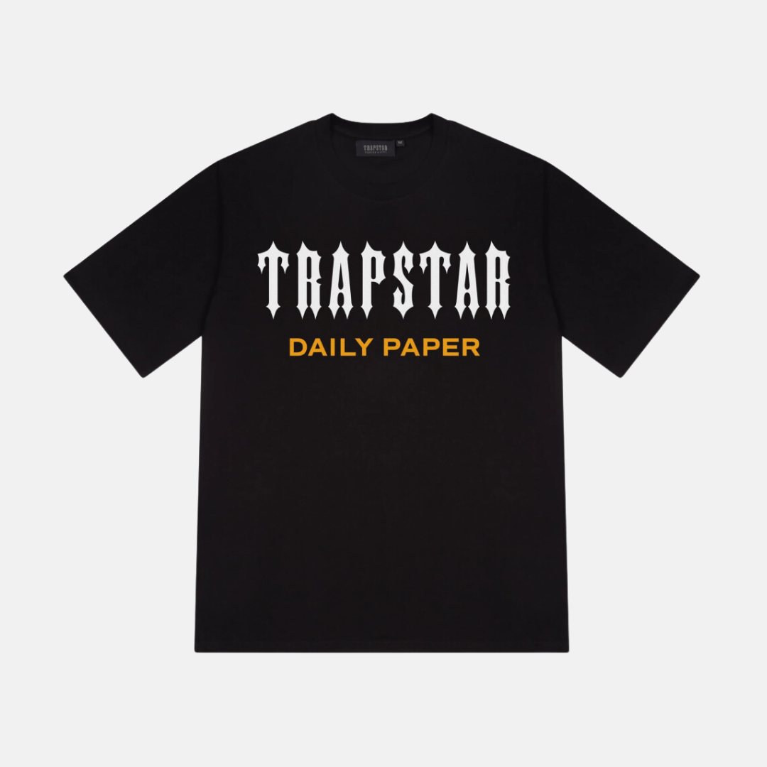 Trapstar x Daily Paper Alliance T-Shirt - Black - No Sauce The Plug