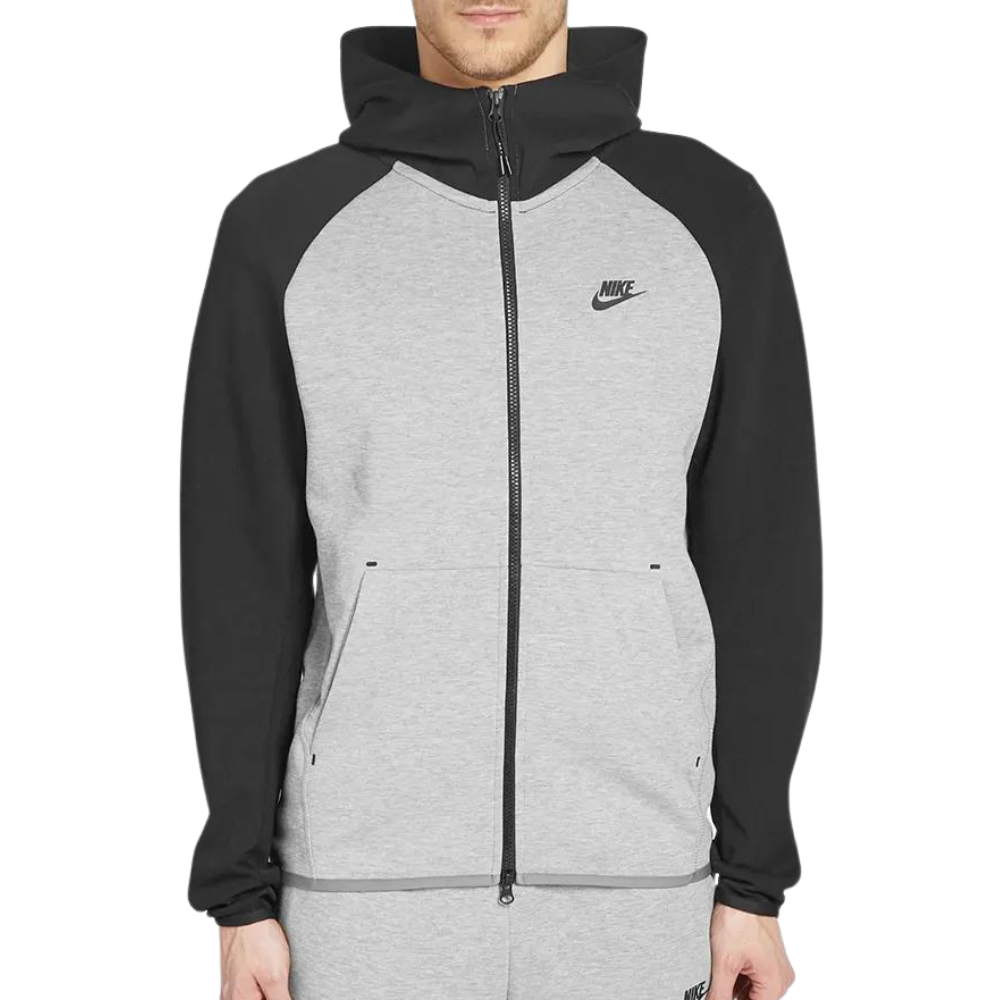 Nike Tech Fleece Hoodie - Black & Light Grey (Old Season) - No Sauce The Plug