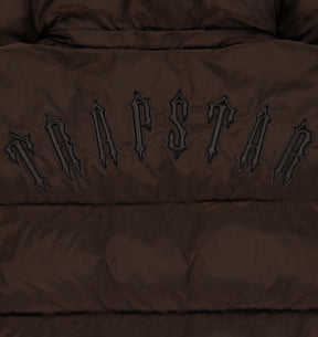 Trapstar brown Irongate coat with detachable hood