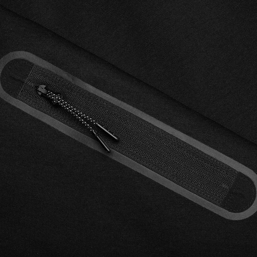 Nike Tech Fleece Hoodie - Black, Grey & White (New Season) - No Sauce The Plug